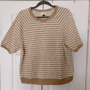 Universal Thread Women’s size L Striped Short Sleeve Sweatshirt NWOT